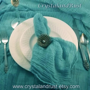 Turquoise Caribbean Wedding Cheesecloth ~ table runners, napkins, drape arbors, baby props