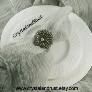 Silver Grey Cheesecloth ~ wedding table runners, napkins, sashes, baby wraps