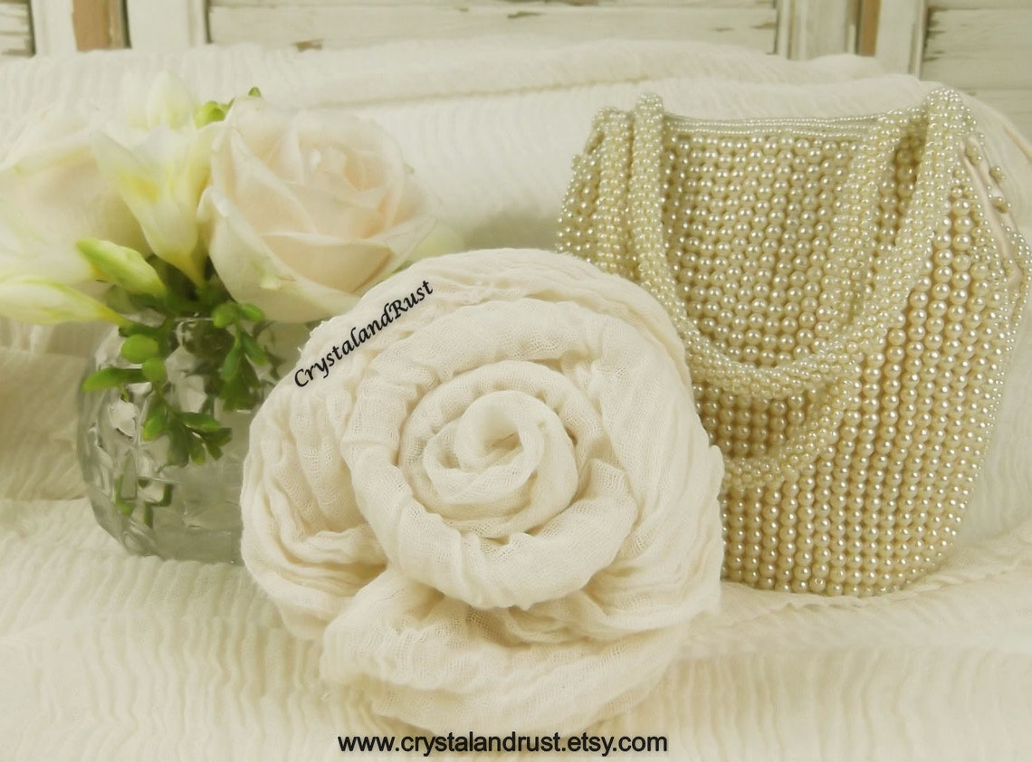 French Vanilla Wedding Cheesecloth Gauze Table Runners Etsy