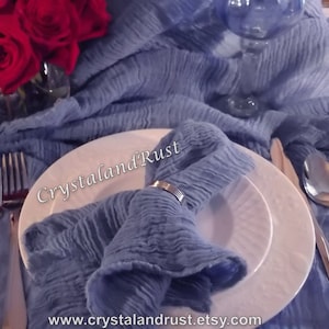 Blueberry Wedding Table Runner Cheesecloth ~ Gauze,  napkins, sashes, drape arbors, baby props