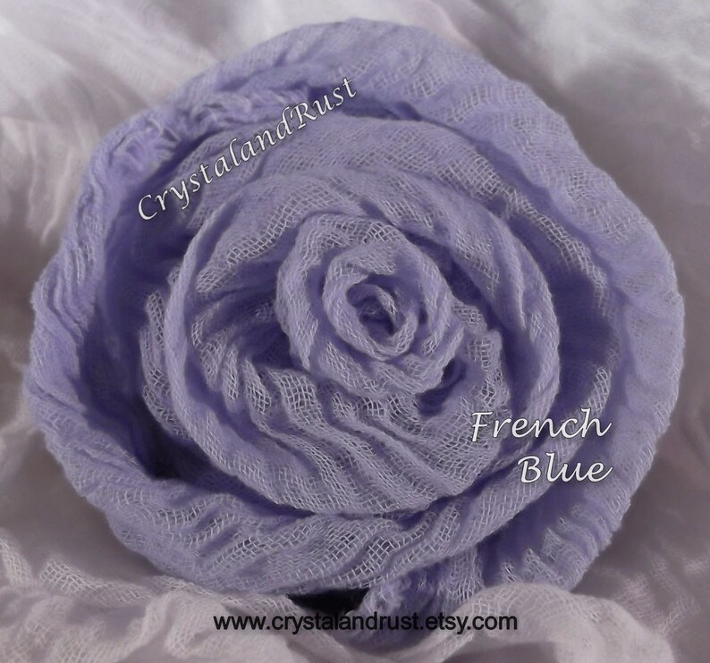 French Blue Cheesecloth Wedding Table Runner Napkins Drape Etsy