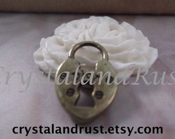 8pc. Cute Little DIOR Lock Charms --- Antique Bronze Color --- CHM - 151
