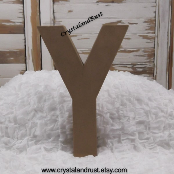 Paper Mache Letter "Y" - Craft Supplies - DIY Supplies - Holiday Decor- Silk Flowers