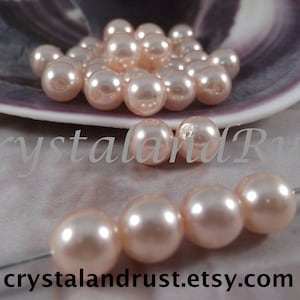 10mm --- Peach Faux Loose Pearls --- 50 pieces