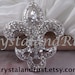 1 Large Fleur De Lis Brooch --- Silver Tone --- BR008