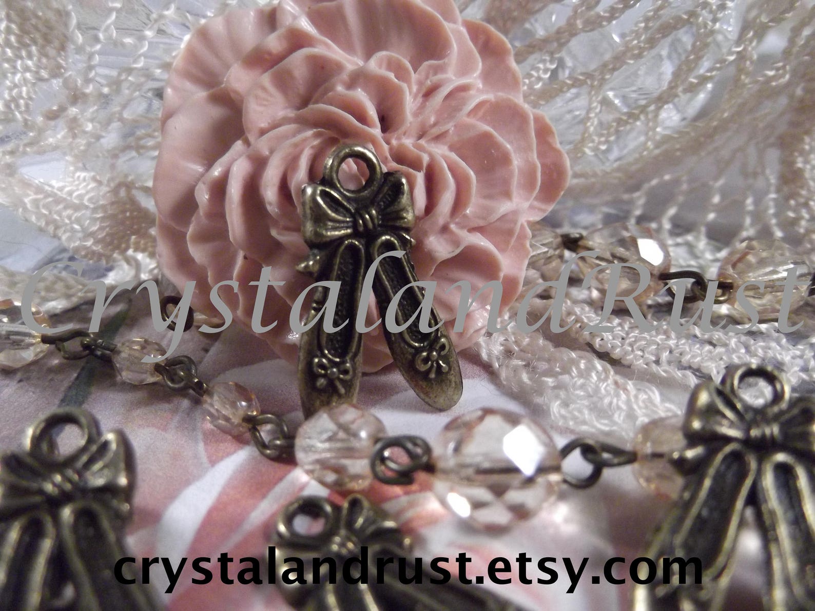 antique bronze - ballet shoe charms --- 5 pieces --- chm - 037 antique bronze - ballet shoe charms --- 5 pieces --- chm - 037