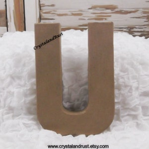 Paper Mache Letter &quot;U&quot; - DIY Supplies - Craft Supplies - Silk Flowers