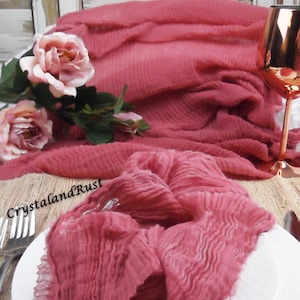 Desert Rose Wedding Cheesecloth - Gauze - Table Runners - Napkins - Sashes -Baby Wraps