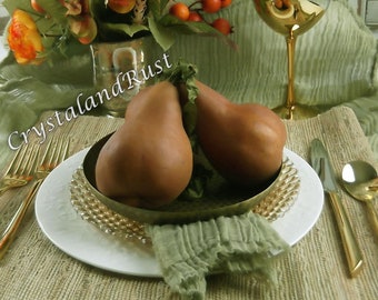 Tela de gasa para bodas de otoño con estampado de musgo, caminos de mesa, servilletas, cortinas para pérgolas y mantas para bebés.