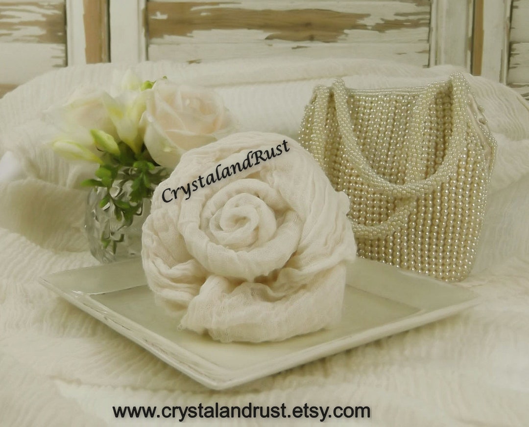 French Vanilla Wedding Cheesecloth Gauze Table Runners Etsy