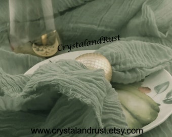 Gasa de color azul claro, ideal para caminos de mesa de boda, cortinas para mesas, fajines y pérgolas.