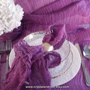 Purple Wedding Cheesecloth, Table Runners, Napkins, Arbors, Baby Wraps