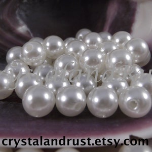 10mm Ivory  Faux Loose Pearls --- 50 pieces