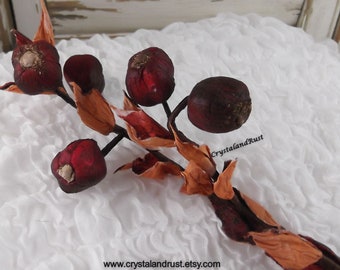 Ramo de hojas secas grandes - Flores artificiales de seda - Follaje - Ramos de boda, artículos de bricolaje - DC005