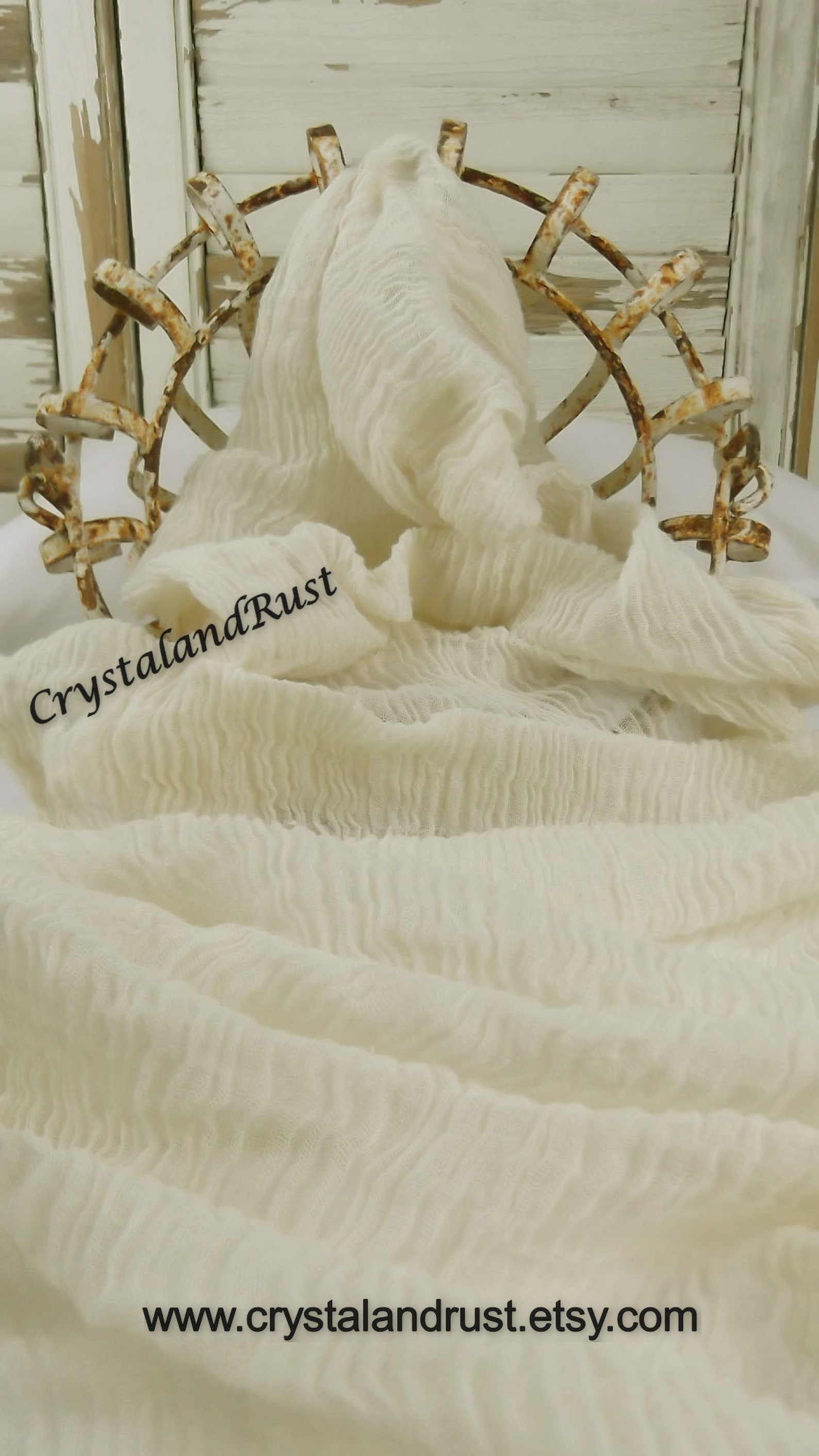 French Vanilla Wedding Cheesecloth Gauze Table Runners Etsy