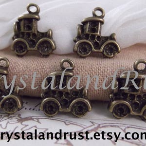 20pc. Little Car Antique Bronze Charms --- CHM - 088