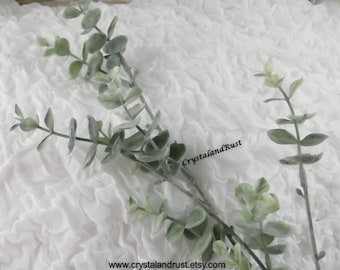 Rama de eucalipto - Flores artificiales de seda - Follaje - Ramos de boda - Arreglos artificiales - Materiales de bricolaje - SH0233