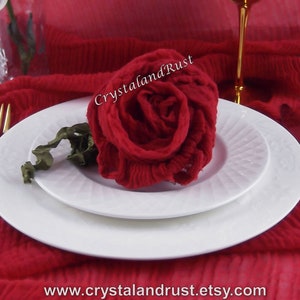 Cherry Red Cheesecloth Wedding Gauze, Table Runners, Arbor Drapes, Baby Wraps