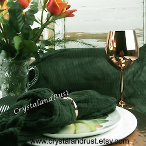 Woodland Green Wedding Cheesecloth, Table Runners, Drape Arbors, Napkins, Baby Wraps