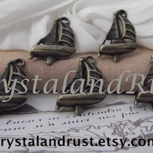 15pc. Antique Bronze Sailboat ---CHM-069
