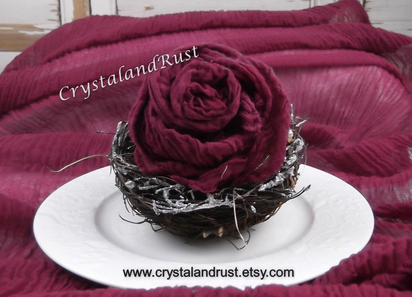 Elegant Burgundy Wedding Cheesecloth ~ Gauze, Table Runners, Napkins, Arbor Drapes, Baby Wraps, Baby Props
