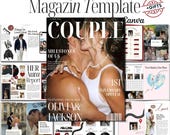 Couple Magazine Template Canva, Anniversary Gift for Boyfriend Girlfriend, Editable Love Magazine, Relationship Memory Book, 70+ Pages