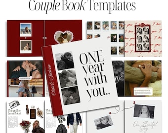 Couple Photo Book Template | Custom Anniversary Gifts | Gift for Boyfriend or Girlfriend | Gift for Him or Her | Love Story Book