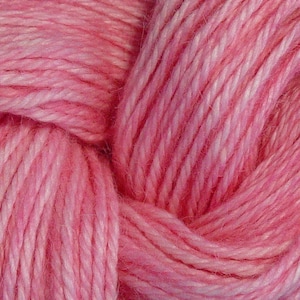 Hand Dyed Alpaca Yarn in Light Pink - Finger Wt - 250 yds