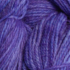 Hand Dyed Alpaca Yarn in Amethyst - Finger Wt - 250 yds