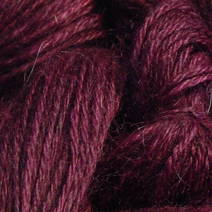 Hand Dyed Alpaca Yarn in Plum Finger Wt 250 yds image 1