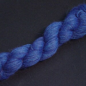 Hand Dyed Alpaca Yarn in Blue Finger Wt 250 yds image 3