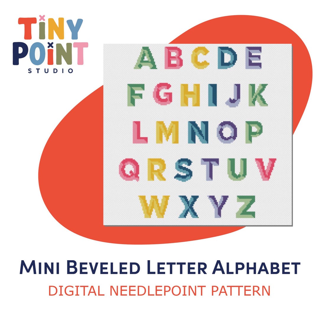 Patterning And Lettering Digital Needlepoint MINI Alphabet Pattern – Full A–Z Set – Small ...