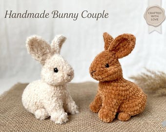 Schema all'uncinetto per conigli, schema amigurumi per mini conigli in PDF, regali d'amore a forma di coniglio, uncinetto pasquale per conigli