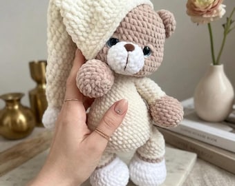 テディベアの編み図：あみぐるみぬいぐるみ、あみぐるみクマ、赤ちゃんクマの編みぐるみ