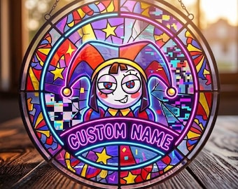 The Amazing Digital Circus Suncatcher, The Amazing Digital Circus Pomni Characters Suncatcher, Pomni Circus Decor, Circus Fan Gift 29