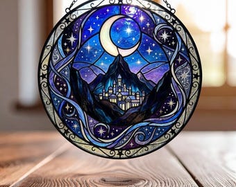 Velaris City of Starlight Stained Glass Suncatcher, ACOTAR Night Court Window Decor, Sarah J Maas Gift, City of Starlight Glass Hanging 32