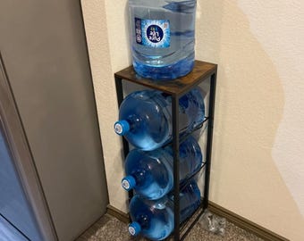 Wooden Water Gallon Holder, Wine Bottle Holder, Water Bottle Stand, Space Saver Organizer, Water Bottle Organizer, Water Storage Organizer