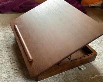 Wooden Lap Desk, Small Desk, Laptop Holder, Foldable Laptop Tray, Computer Tray, Portable Lap Desk, Macbook Stand