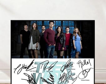 Póster autografiado de 8x10 del elenco de Teen Wolf: Tyler Hoechlin, Dylan O'Brien y Tyler Posey