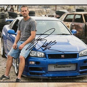 Paul Walker Skyline-poster, Fast Car Tribute-muurkunst, JDM-print (matte poster)