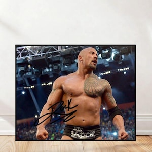 Wwe the Rock Signed - Etsy