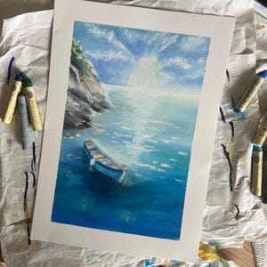 Tableaux paysages techniques variées (pastel, acrylique) sur commande