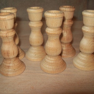 Set of 12   Unfinished Wood Candle Stick Candle Holder,3 inch Tall