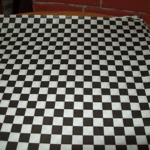 Retro Black Checkerboard Deli Wrap Wax Paper Food  Basket Liner,Greaseproof Paper Hot Dogs, Burger Set of 25