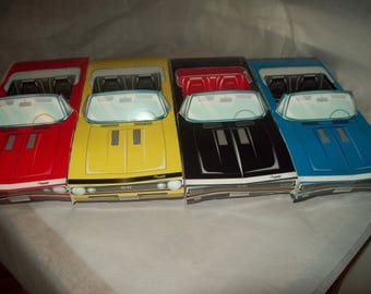Retro 67 Camaro Food Box, Birthday Party Favor, Set of 4