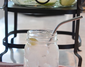 8 inch Bent  Stainless Steel  Drinking Straws Reusable  Straw
