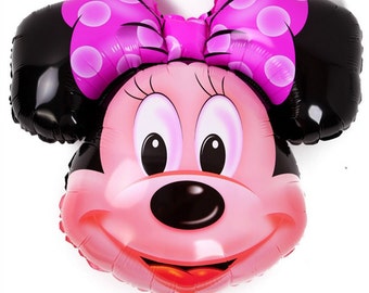 Minnie Mouse Head Cartoon Balloon Birthday Party Decoration