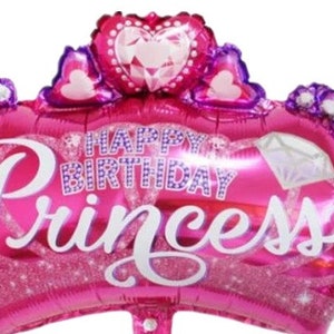 Pink Princess Balloon Happy Birthday Party Decoration