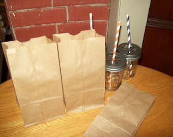 Kraft Brown Party Treats  Bags 25