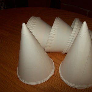 50 White Paper Cones Cups, Candy Cups, Nut Cups,